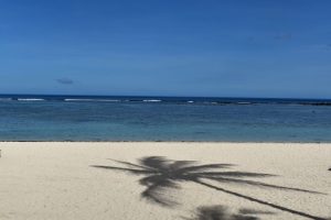 un tratto della spiaggia di Flic en Flac a Mauritius
